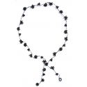 Long Necklace "Crystal" Carbon black