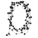 Long Necklace "Crystal" Carbon black