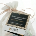 4 Ayurvedic mini-soaps in an organic linen pouch