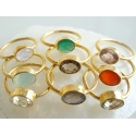 Rings "Drop" Cornelian 925 Silver and 3µ Gold