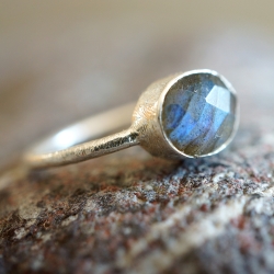 Rings "Drop" Labradorite 925 Silver