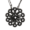 Collier "Medalyon" Noir carbone