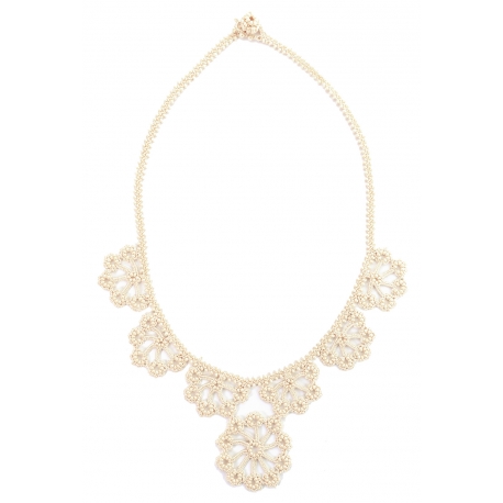 Necklace "Hawa" Cream beige