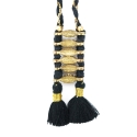 Long Necklace "Nadee", pompom black