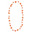 Long Necklace "Crystal" Papaya