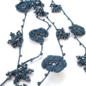 Long Necklace "Crystal" Night blue