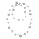 Long Necklace "Crystal" Cloud grey