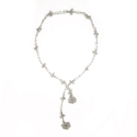 Necklace and bracelet "Chainette" Cloud grey