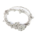 Necklace and bracelet "Chainette" Cloud grey