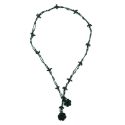 Necklace and bracelet "Chainette" Carbon black