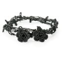 Necklace and bracelet "Chainette" Carbon black