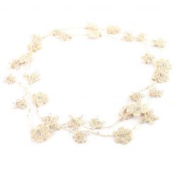 Long Necklace "Crystal" Ivory