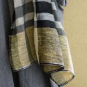 Linen, organic cotton and jute "Chess" stole