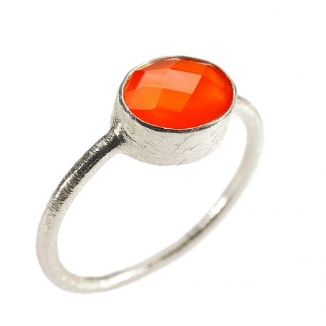 Ring "Drop" Cornalian 925 Silver