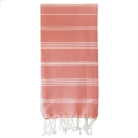 Fouta en coton biologique, Corail