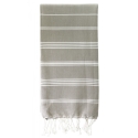 Fouta en coton biologique, Taupe 