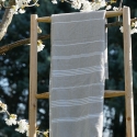 Fouta en coton biologique, Taupe 