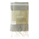 Fouta en coton biologique, Taupe 