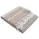 Fouta en coton biologique, Taupe 