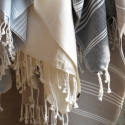 Fouta en coton biologique, Taupe 