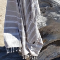 Fouta en coton biologique, Taupe 