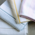 Fouta en coton biologique coloris GINGER. Tissage jacquard nid d'abeilles