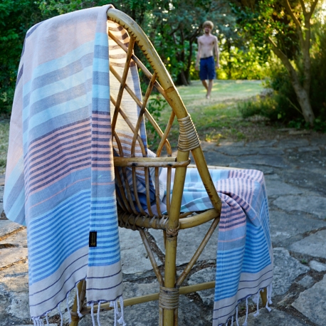 Fouta en coton biologique, Waves