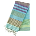 Fouta en coton biologique, Aqua