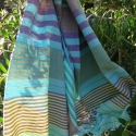 Fouta en coton biologique, Aqua