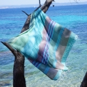 Fouta en coton biologique, Aqua