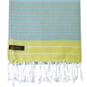 Fouta en coton biologique, Sunny lime