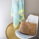 Fouta en coton biologique, Sunny lime