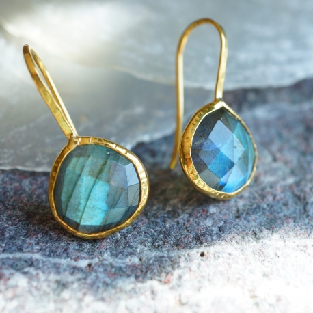 Boucles d'oreilles "Drop" Labradorite