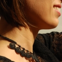 Collier "Eda" Noir carbone