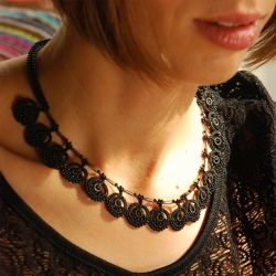 Necklace "Eda" Carbon black