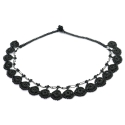 Collier "Eda" Noir carbone