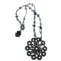 Collier "Medalyon" Noir carbone