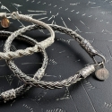 Bracelet tresse ronde - Argent et argent oxydé - fait main - homme&femme 