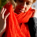 Boiled wool stole "Heat" Spritz