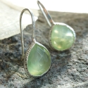 Earrings silver "Drop" Aqua Chalcedony