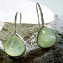 Earrings silver "Drop" Aqua Chalcedony