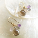 Earrings "Grapes", Topaz