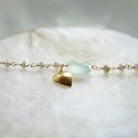 Necklace "Ani" Labradorite & Aqua Chalcedony