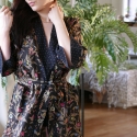 Kimono Black Flower