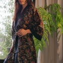 Kimono Black Flower