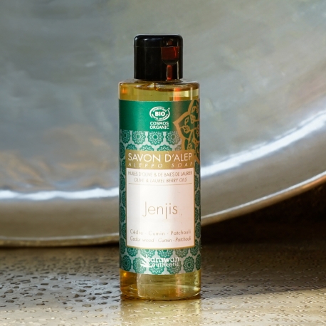 Savon d'Alep liquide CERTIFIE BIOLOGIQUE PAR ECOCERT parfumé Jenjis