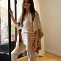 Kimono Sand Sable et Blanc