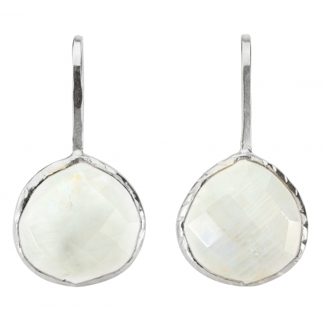 Boucles d'oreilles argent "Drop" Pierre de lune