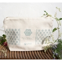 Toiletry bag, in organic cotton screen-printed, 27 x 18 x 8,5 cm