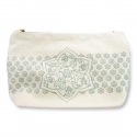 Toiletry bag, in organic cotton screen-printed, 12 x 9 x 5 cm